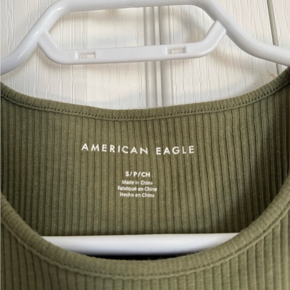 Olive Green Ribbed Tank Top - Picture 2 of 3